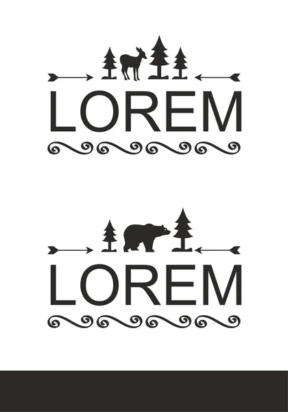 动物标志 lorem 图标 — 图库照片