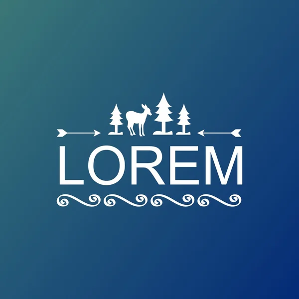 动物标志 lorem 图标 — 图库照片