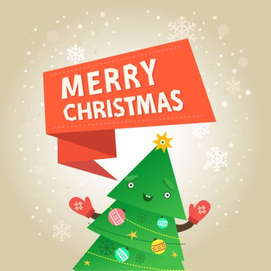 Mutlu komik noel ağacı 