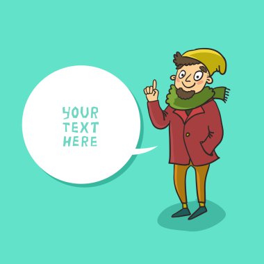 tavsiye veren sakallı hipster 