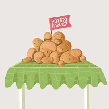 Bir tablo üzerinde ham patates.