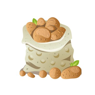 İzole patates çuvalı 