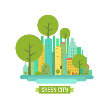 Yaz şehir manzarası