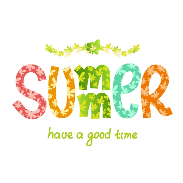 Summer. Colorful hand drawn — Stock Vector