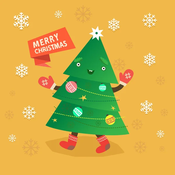 Tarjeta de navidad feliz — Vector de stock