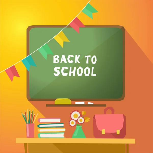 Terug naar school banner — Stockvector