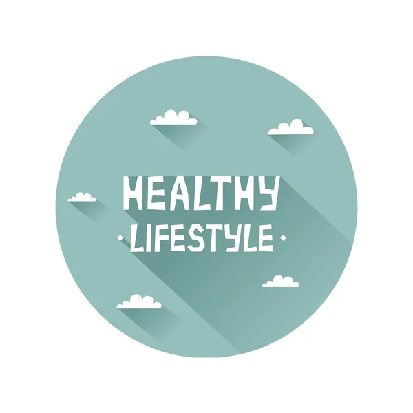 Круглый логотип здоровый образ жизни — стоковый вектор