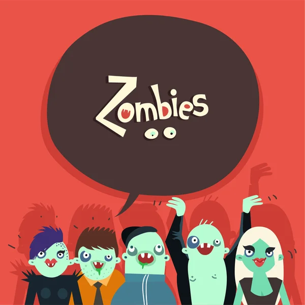 Halloween-Party mit Zombies — Stockvektor