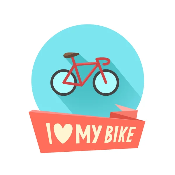 Λατρεύω μου ποδήλατο κορδέλα — Διανυσματικό Αρχείο