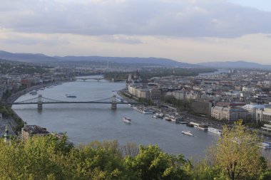 Macaristan, Budapeşte şehir ve Tuna Gellert hill görünümünden 