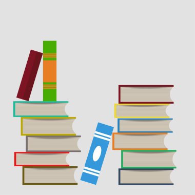 Düz kitap yığını