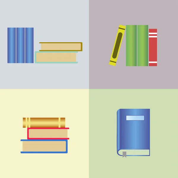Set di icone del libro — Vettoriale Stock