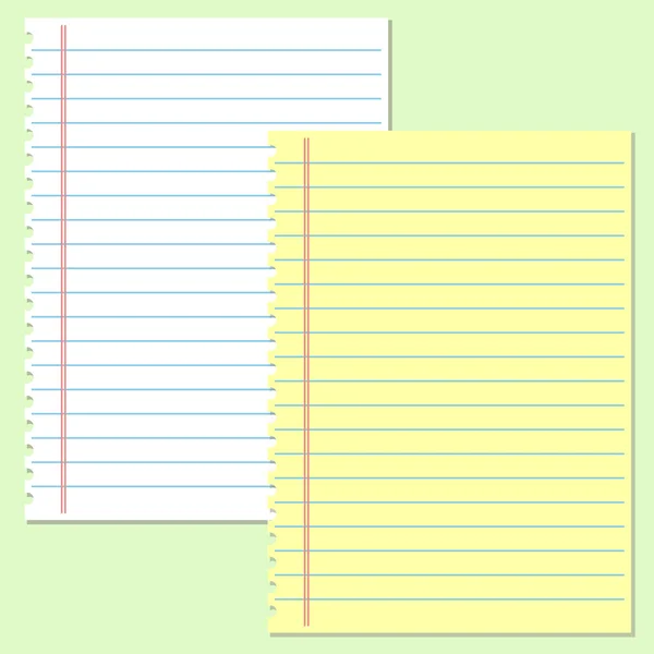 Κίτρινη και άσπρη γραμμή χαρτιού — Διανυσματικό Αρχείο