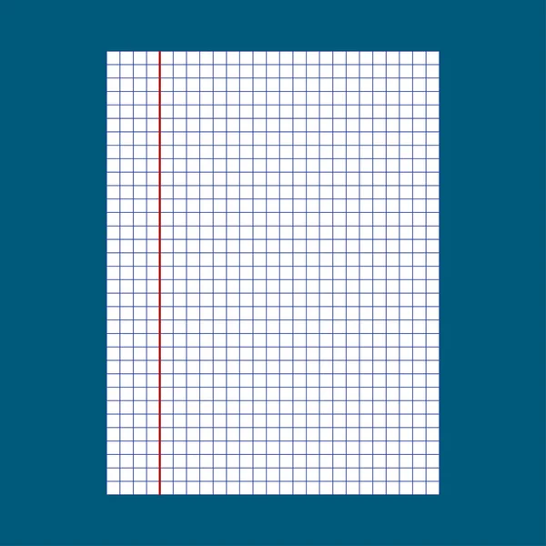Cuaderno de papel cuadrado — Archivo Imágenes Vectoriales