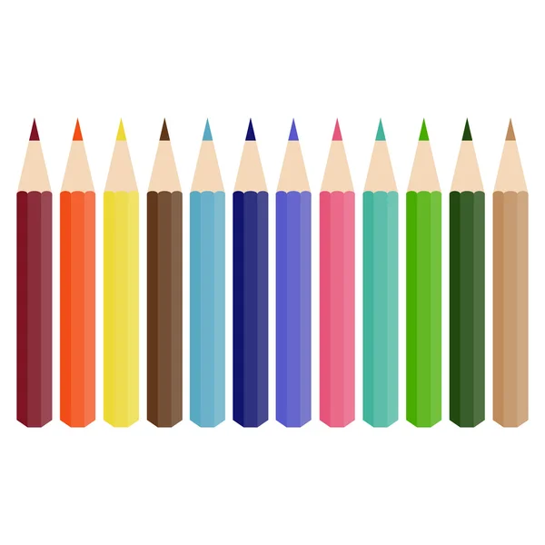 Color pencils vector — Stock Vector