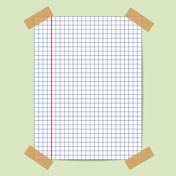 学校笔记本纸 — 图库矢量图片