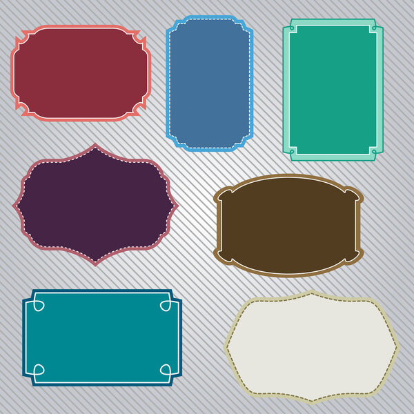 Vector set vintage labels and frame