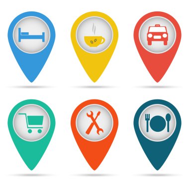 vektör harita işaretçiler ayarla