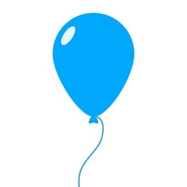 blauwe ballon vectorillustratie