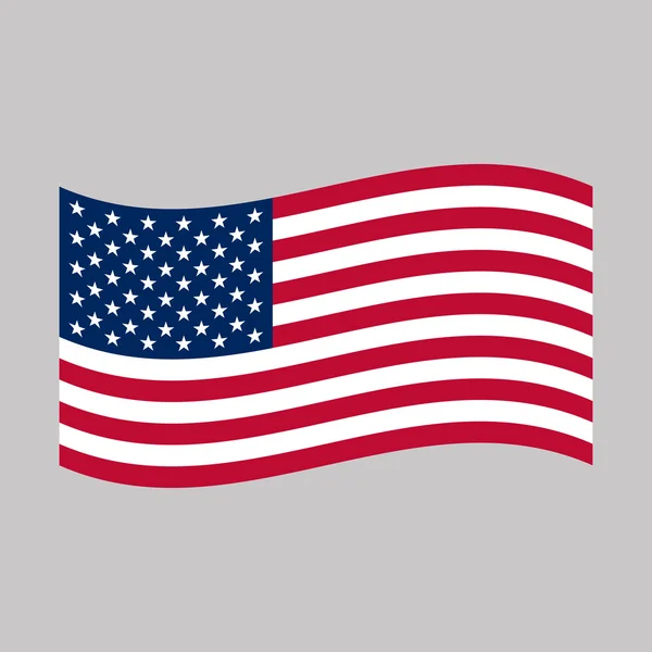 Ilustración del vector de bandera americana — Vector de stock