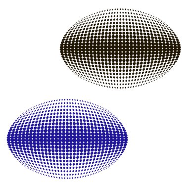 Noktalı yarım tonlu efekt vektör küre arka plan
