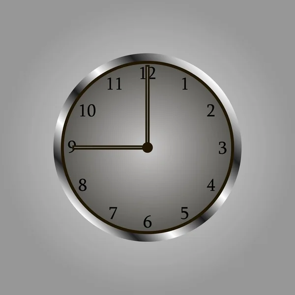 Illustration vectorielle horloge argent — Image vectorielle