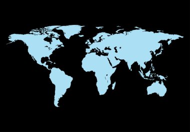 dünya haritası vektör illüstrasyonu