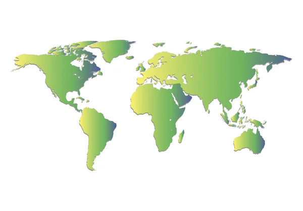 Mapa del mundo verde — Archivo Imágenes Vectoriales