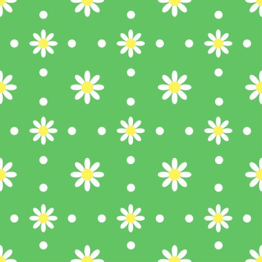 daisy ile sorunsuz arka planı yeşil