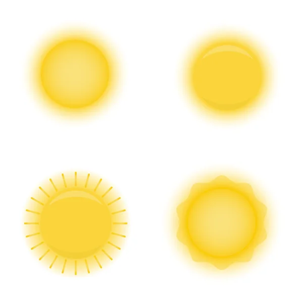 Illustration vectorielle de collection d'icônes du soleil — Image vectorielle