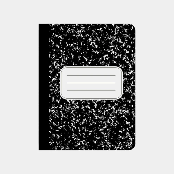 Siyah çalışma kitabı, defter. Vektör çizim