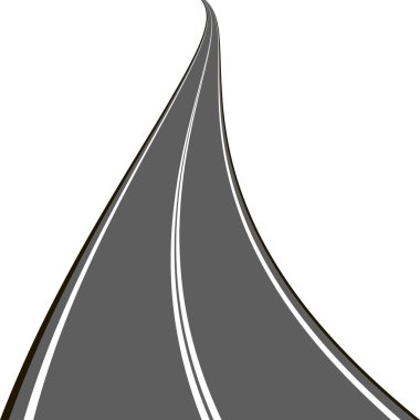 vektör eğri asfalt yol