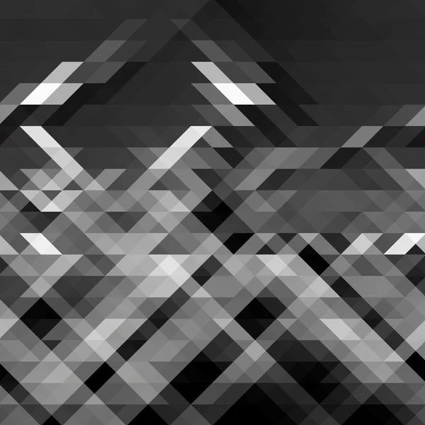 Fond abstrait triangulaire noir et blanc — Image vectorielle