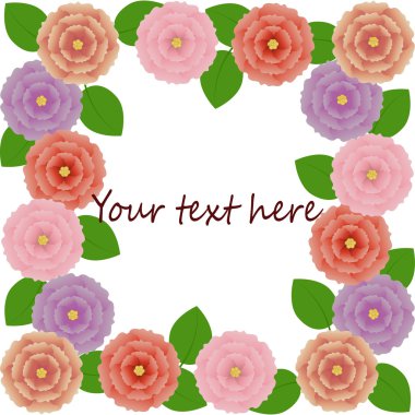 Çiçek çerçeve. Çiçek arka plan