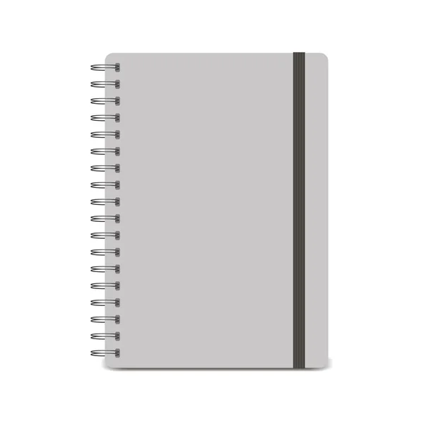 スパイラル メモ帳、ノートブック。閉じたノート パソコン — ストックベクタ