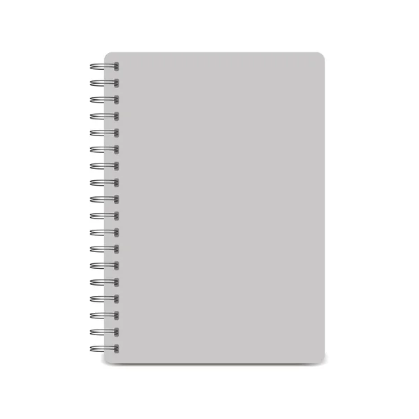 Spiraal Kladblok, notebook. Gesloten notebook — Stockvector