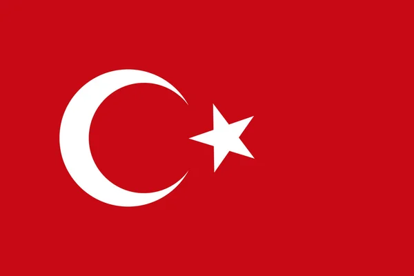 Bandera de Turquía. Ilustración vectorial — Archivo Imágenes Vectoriales