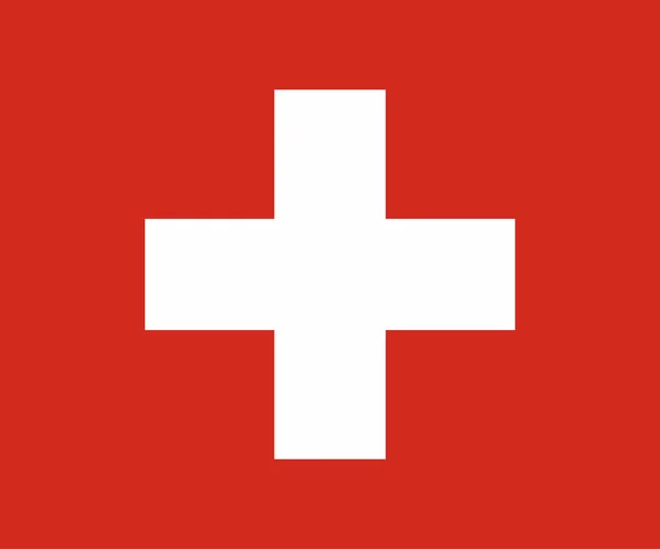 Zwitserse vlag. Vectorillustratie — Stockvector