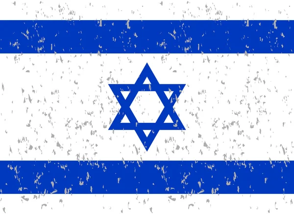 Flaga Izraela grunge. Ilustracja wektorowa — Wektor stockowy