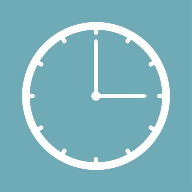 düz saat simge vektör çizim