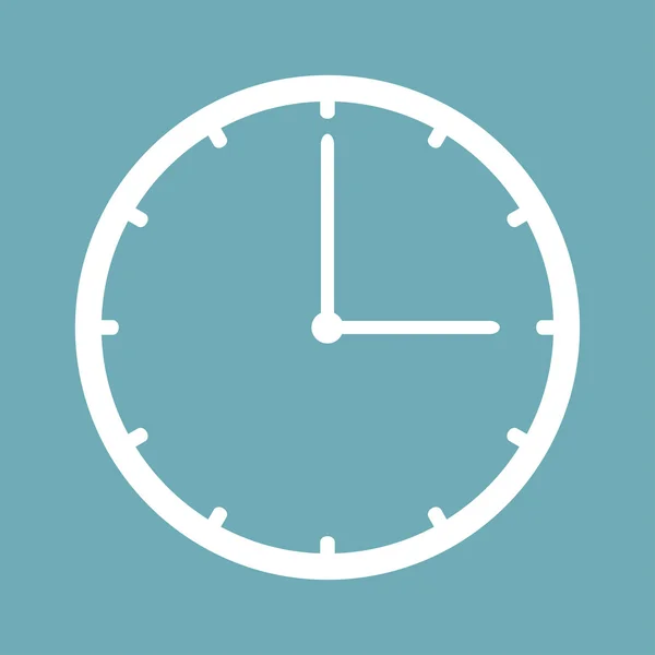 Flat clock icon vector illustration — Stock Vector