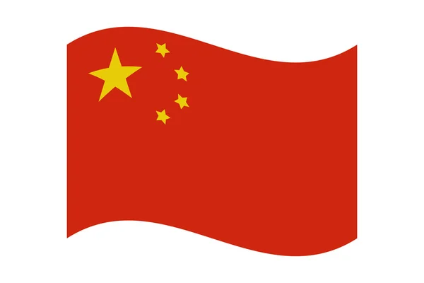 Ilustración del vector de bandera china — Vector de stock