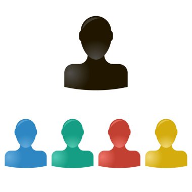 İnsanlar simge vektör. Kullanıcı işareti simgesi