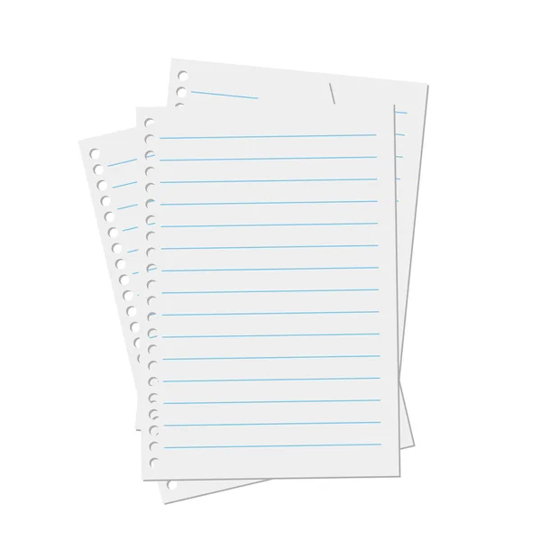 Vector notebook paper — Stock Vector