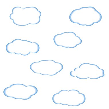 bulutlar simgeler illüstrasyon vektör