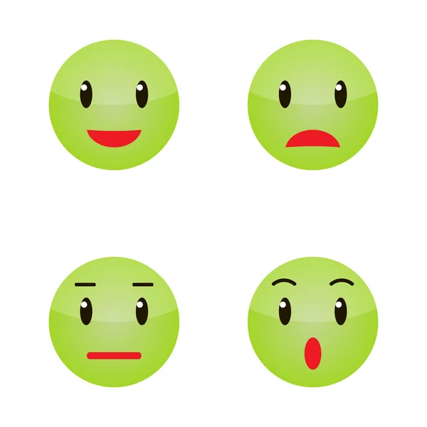 İfadeler kümesi. Emoji kümesi — Stok Vektör