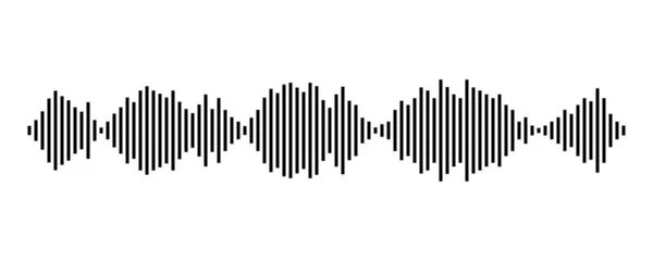 Μουσική Ηχητικά Κύματα Εικονίδιο Απομονώνονται Λευκό Φόντο Εικονογράφηση Διανύσματος — Διανυσματικό Αρχείο
