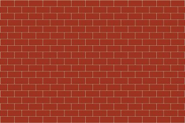 Kırmızı tuğla duvar, vektör illüstrasyonu