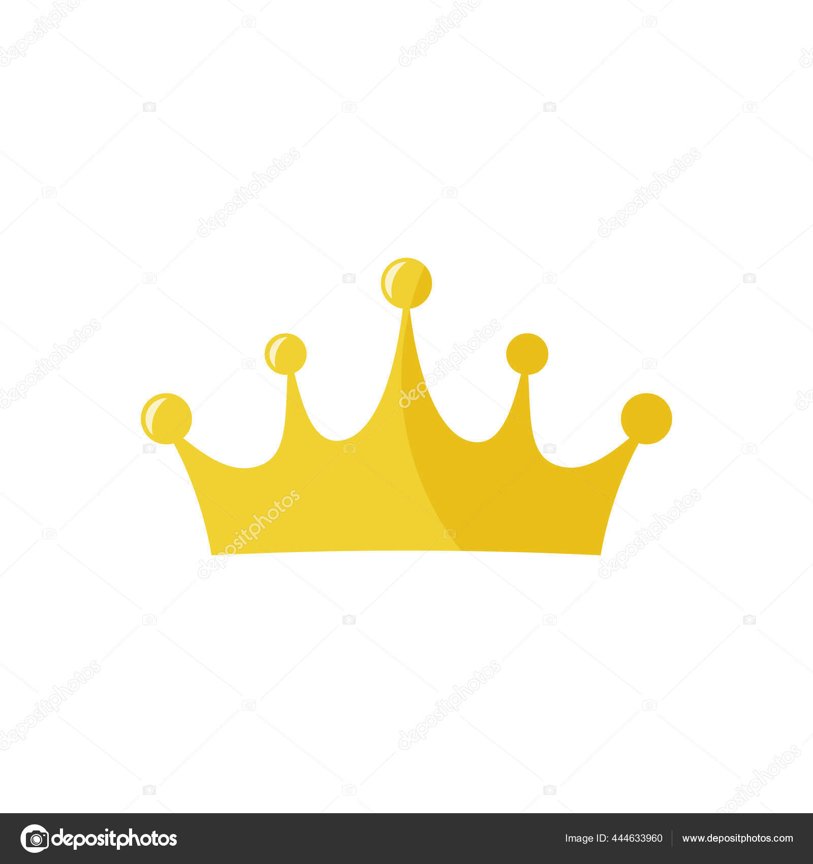 Rei Dourado Ícone Vetor Coroa Fundo Branco Vetor de ©brigada915.gmail.com  444633960, image size:1600x1700