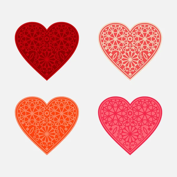 Εικονίδια Διάνυσμα Καρδιάς Λευκό Φόντο Σύμβολο Αγάπης Απομονωμένο — Διανυσματικό Αρχείο